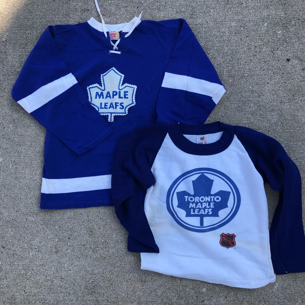 Vintage NHL Toronto Maple Leafs Blue and White Jerseys